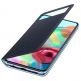 Samsung Galaxy S-View Wallet Cover EF-EA715PB - оригинален калъф през който виждате информация от дисплея за Samsung Galaxy A71 (черен) 1