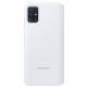 Samsung Galaxy S-View Wallet Cover EF-EA515PW - оригинален калъф през който виждате информация от дисплея за Samsung Galaxy A51 (бял) 1