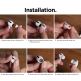 Elago Airpods Pro Secure Fit - антибактериални силиконови калъфчета за Apple Airpods Pro (4 броя) (бял-сив) 4