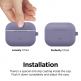 Elago Airpods Original Hang Silicone Case - силиконов калъф с карабинер за Apple Airpods Pro (тъмнолилав) 4