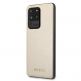 Guess Iridescent Leather Hard Case - дизайнерски кожен кейс за Samsung Galaxy S20 Ultra (златист) 1