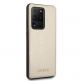 Guess Iridescent Leather Hard Case - дизайнерски кожен кейс за Samsung Galaxy S20 Ultra (златист) 5