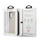 Guess Iridescent Leather Hard Case - дизайнерски кожен кейс за Samsung Galaxy S20 Plus (златист) 4