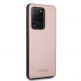 Guess Iridescent Leather Hard Case - дизайнерски кожен кейс за Samsung Galaxy S20 Ultra (розово злато) 5