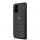 Ferrari Heritage Quilted Leather Hard Case - кожен кейс (естествена кожа) за Samsung Galaxy S20 Plus (черен) 1