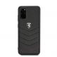 Ferrari Heritage Quilted Leather Hard Case - кожен кейс (естествена кожа) за Samsung Galaxy S20 Plus (черен) 5