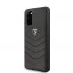 Ferrari Heritage Quilted Leather Hard Case - кожен кейс (естествена кожа) за Samsung Galaxy S20 (черен) 1