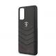 Ferrari Heritage Quilted Leather Hard Case - кожен кейс (естествена кожа) за Samsung Galaxy S20 (черен) 2
