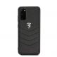 Ferrari Heritage Quilted Leather Hard Case - кожен кейс (естествена кожа) за Samsung Galaxy S20 (черен) 5