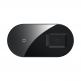 Baseus Simple Pro 2in1 Wireless Charger (WXJK-C01) - двойна поставка (пад) с Fast Charge технология за безжично зареждане за Qi съвместими устройства и Apple Airpods Pro (черен) 3