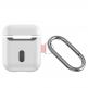 Baseus Lets Go Silica Gel Case - силиконов калъф с карабинер за Apple Airpods & Apple Airpods 2 (бял) 1