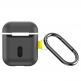 Baseus Lets Go Silica Gel Case - силиконов калъф с карабинер за Apple Airpods & Apple Airpods 2 (черен) 1