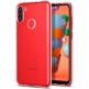 Spigen Liquid Crystal Case - тънък качествен силиконов (TPU) калъф за Samsung Galaxy A11 (прозрачен)  1