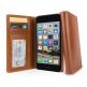 TwelveSouth Journal - луксозен кожен калъф тип портфейл за iPhone SE (2020), iPhone 8, iPhone 7 (кафяв) 3