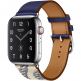 Apple Watch Hermès Series 5, 44mm Encre/Béton Stainless Steel Case with Single Tour, GPS + Cellular - умен часовник от Apple 1