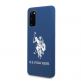 U.S. Polo Assn. Silicone Case - твърд силиконов кейс за Samsung Galaxy S20 (син) 1