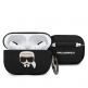 Karl Lagerfeld Airpods Pro Silicone Case - силиконов калъф с карабинер за Apple Airpods Pro (черен) 1