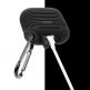 Silicone Case with Carabiner v2 - силиконов калъф с карабинер за Apple Airpods и Apple Airpods 2 (черен) 3