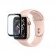 Premium Tempered Glass Protector - калено стъклено защитно покритие с извити ръбове за дисплея на Apple Watch Series 5, 4 (44 mm) (черен-прозрачен) 1