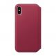 SDesign Original Leather Folio Case - качествен кожен (естествена кожа) калъф за iPhone XS, iPhone X (лилав) 1