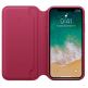 SDesign Original Leather Folio Case - качествен кожен (естествена кожа) калъф за iPhone XS, iPhone X (лилав) 2