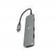 A-solar Xtorm XC203 USB-C Hub 4-in-1 4K HDMI, USB-C & 2xUSB-A - мултифункционален хъб за свързване на допълнителна периферия за MacBook и устройства с USB-C (тъмносив) 2