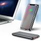 Baseus Qi Wireless Charger 15W Power Bank 10000mAh  - външна батерия с USB и USB-C изходи и с технология за безжично зареждане (черен) 10