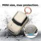 Elago Airpods Mini Car Design Silicone Case - силиконов калъф с карабинер за Apple Airpods и Apple Airpods 2 (бял)  3