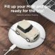 Elago Airpods Mini Car Design Silicone Case - силиконов калъф с карабинер за Apple Airpods и Apple Airpods 2 (бял)  6