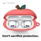 Elago Airpods Pro Peach Design Silicone Case - силиконов калъф с карабинер за Apple Airpods Pro (червен) 3