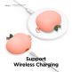 Elago Airpods Pro Peach Design Silicone Case - силиконов калъф с карабинер за Apple Airpods Pro (оранжев) 2