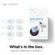 Elago Airpods Pro Earbuds Cover Plus Tips - антибактериални силиконови калъфчета с вградени тапички за Apple Airpods Pro (6 чифта) (бял-фосфор) 2