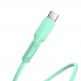 Baseus Silica Gel USB-C Cable - USB-C кабел за устройства с USB-C порт (100 см) (зелен) 5