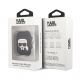 Karl Lagerfeld Airpods Ikonik Silicone Case - силиконов калъф с карабинер за Apple Airpods и Apple Airpods 2 (черен) 3