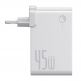 Baseus GaN Charger 45W Power Bank (PPNLD-F02) - външна батерия 10000 mAh и захранване за ел. мрежа с 2 x USB-C изходи и GaN технология (бял) 3
