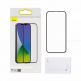 Baseus Full Screen Curved Anti-Peeping Soft Edge Tempered Glass (SGAPIPH61P-ATG01) - стъклено защитно покритие за целия дисплей на iPhone 12, iPhone 12 Pro (прозрачен-черен) (2 броя) 1