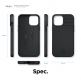 Elago Cushion Case - удароустойчив силиконов (TPU) калъф за iPhone 12 Pro Max (черен) 5