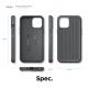 Elago Armor Case - удароустойчив силиконов (TPU) калъф за iPhone 12 Pro Max (сив) 4