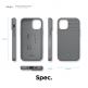 Elago Cushion Case - удароустойчив силиконов (TPU) калъф за iPhone 12 mini (сив) 5