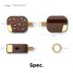 Elago Airpods Pro Ice Cream Design Silicone Case - силиконов калъф с карабинер за Apple Airpods Pro (кафяв)  4