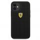 Ferrari On Track Perforated Hard Case - кожен кейс за iPhone 12 mini (черен) 2