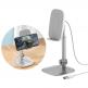 Baseus Literary Youth Telescopic Desktop Bracket and 15W Qi Charging - елегантна разтягаща се поставка за бюро и гладки повърхности за смартфони с безжично зареждане (сребрист) 15