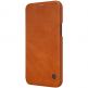 Nillkin Qin Leather Flip Case - кожен калъф, тип портфейл за iPhone 12 Pro Max (кафяв) 2