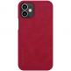 Nillkin Qin Leather Flip Case - кожен калъф, тип портфейл за iPhone 12 mini (червен) 1
