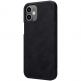 Nillkin Qin Leather Flip Case - кожен калъф, тип портфейл за iPhone 12 mini (черен) 2