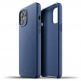 Mujjo Full Leather Case - кожен (естествена кожа) кейс за iPhone 12 Pro Max (син) 1