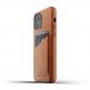 Mujjo Leather Wallet Case - кожен (естествена кожа) кейс с джоб за кредитна карта за iPhone 12, iPhone 12 Pro (кафяв) 1