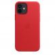 Apple iPhone Leather Case with MagSafe - оригинален кожен кейс (естествена кожа) за iPhone 12, iPhone 12 Pro (червен) 3