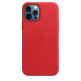 Apple iPhone Leather Case with MagSafe - оригинален кожен кейс (естествена кожа) за iPhone 12, iPhone 12 Pro (червен) 4