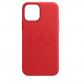 Apple iPhone Leather Case with MagSafe - оригинален кожен кейс (естествена кожа) за iPhone 12, iPhone 12 Pro (червен) 9